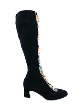 Floral Embroidered Suede Boots, 6.5 Accessory arcadeshops.com