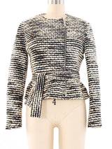 Yves Saint Laurent Tweed Moto Jacket Jacket arcadeshops.com