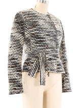 Yves Saint Laurent Tweed Moto Jacket Jacket arcadeshops.com