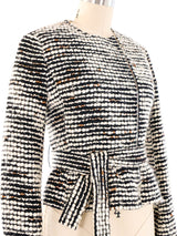 Yves Saint Laurent Tweed Moto Jacket Jacket arcadeshops.com