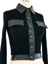 Rudi Gernreich Rib Knit Cropped Jacket Jacket arcadeshops.com