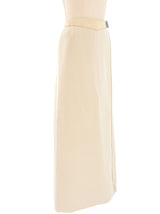 Hermes Leather Trimmed Wool Maxi Skirt Bottom arcadeshops.com