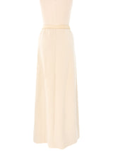 Hermes Leather Trimmed Wool Maxi Skirt Bottom arcadeshops.com