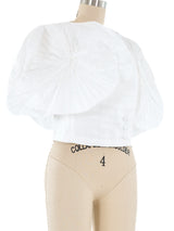 Sculptural Pleated Floral Top Top arcadeshops.com