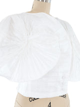 Sculptural Pleated Floral Top Top arcadeshops.com