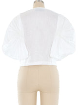 Sculptural Pleated Floral Top Top arcadeshops.com