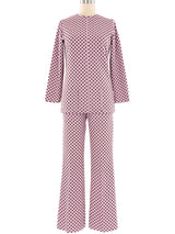 Dot Printed Lavender Knit Ensemble Suit arcadeshops.com