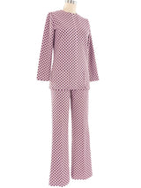 Dot Printed Lavender Knit Ensemble Suit arcadeshops.com