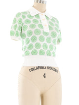 1970's Givenchy Geometric Printed Polo Top arcadeshops.com