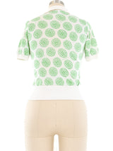 1970's Givenchy Geometric Printed Polo Top arcadeshops.com