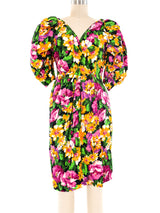 Givenchy Puff Sleeve Floral Dress Dress arcadeshops.com