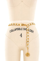 Chanel White Leather Chain Belt Accessory arcadeshops.com