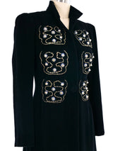 1940's Embelished Maxi Coat Outerwear arcadeshops.com