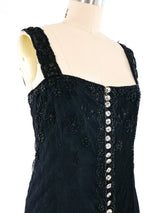 Emanuel Ungaro Beaded Lace Mini Dress Dress arcadeshops.com