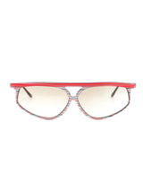 Loris Azzaro Red Striated Sunglasses Accessory arcadeshops.com
