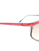 Loris Azzaro Red Striated Sunglasses Accessory arcadeshops.com