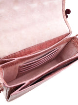 Nancy Gonzalez Floral Applique Crocodile Crossbody Bag Accessory arcadeshops.com