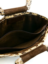 Nancy Gonzalez Woven Snakeskin Tote Accessory arcadeshops.com