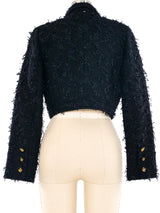 Cropped Fringe Trim Jacket Jacket arcadeshops.com