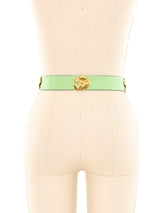 Escada Mint Floral Motif Belt Accessory arcadeshops.com