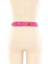 Escada Pink Suede Belt Accessory arcadeshops.com