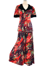Floral Printed Pant Ensemble Suit arcadeshops.com