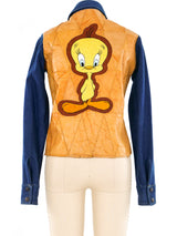 Antonio Guiseppe Tweety Bird Embroidered Denim Jacket Jacket arcadeshops.com
