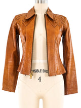 East West Applique Leather Jacket Jacket arcadeshops.com