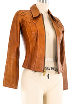 East West Applique Leather Jacket Jacket arcadeshops.com
