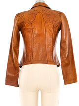 East West Applique Leather Jacket Jacket arcadeshops.com