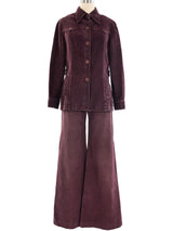 1970's Eggplant Pant Ensemble Suit arcadeshops.com