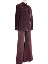 1970's Eggplant Pant Ensemble Suit arcadeshops.com