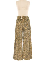 Leopard Printed Faux Fur Ensemble Suit arcadeshops.com