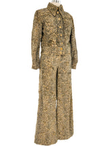 Leopard Printed Faux Fur Ensemble Suit arcadeshops.com