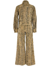 Leopard Printed Faux Fur Ensemble Suit arcadeshops.com