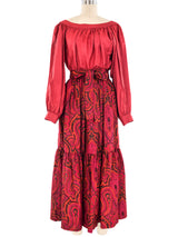 Yves Saint Laurent Paisley Peasant Ensemble Suit arcadeshops.com