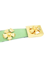 Escada Mint Floral Motif Belt Accessory arcadeshops.com
