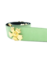 Escada Mint Floral Motif Belt Accessory arcadeshops.com