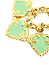 Escada Mint Enamel Charm Bracelet Jewelry arcadeshops.com