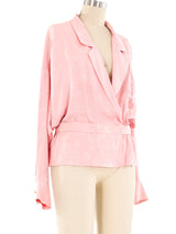 Chanel Coin Motif Jacquard Silk Blouse Top arcadeshops.com