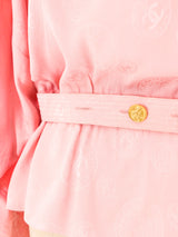 Chanel Coin Motif Jacquard Silk Blouse Top arcadeshops.com