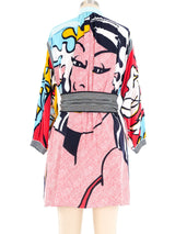 Pop Art Printed Belted Shirt Dress Dress arcadeshops.com