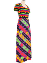 Lanvin Geometric Print Maxi Dress Dress arcadeshops.com