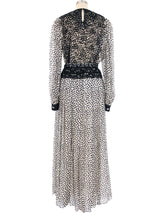 Oscar de la Renta Lace Trimmed Polka Dot Ensemble Suit arcadeshops.com