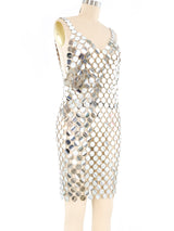 Metallic Silver Paillette Disc Tank Dress Dress arcadeshops.com
