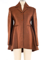 Romeo Gigli Asymmetrical Linen Jacket Jacket arcadeshops.com
