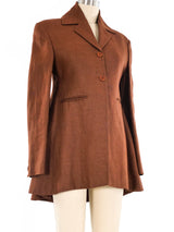 Romeo Gigli Asymmetrical Linen Jacket Jacket arcadeshops.com