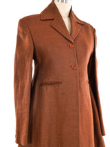 Romeo Gigli Asymmetrical Linen Jacket Jacket arcadeshops.com
