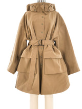 Alaia Khaki Hooded Parka Outerwear arcadeshops.com
