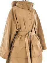 Alaia Khaki Hooded Parka Outerwear arcadeshops.com